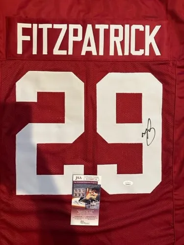 Vista 2 de Maillot personalizado de Minkah Fitzpatrick Alabama Crimson Tide con JSA Witness COA