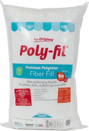 Vista 9 de Fairfield The Original Poly-Fil, relleno de fibra de poliéster de alta calidad, relleno de almohada suave, relleno para animales de peluche
