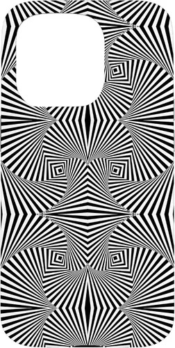 Vista 13 de Funda de arte óptico abstracto hipnotizante con diseño retorcido para iPhone 13
