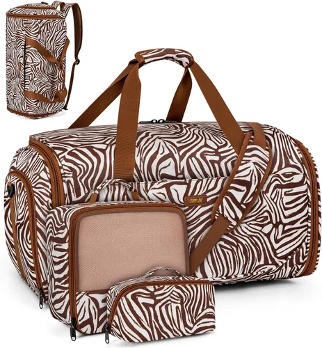 Vista 14 de Bolsa de ropa convertible para viajes, mochila 4 en 1 para mujeres y A-Negro