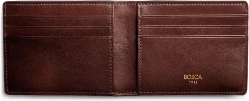 Vista 4 de Bosca Cartera pequeña de cuero plegable para hombre