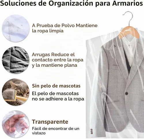 Vista 4 de Ohuimrt Bolsa de plástico para ropa, 35.5 pulgadas, 30 PCS