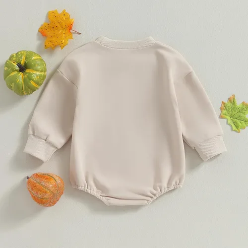 Vista 149 de Adobabirl Traje de Halloween para bebé, sudadera de fantasma, calabaza, mameluco, suéter de gran tamaño, lindo para otoño e invierno
