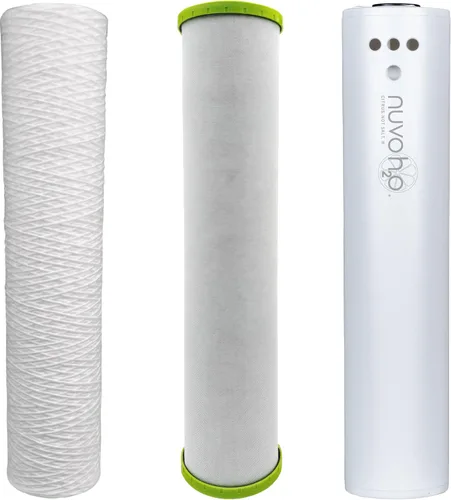 Vista 11 de NuvoH2O Cartucho de repuesto para sistema de trío para todo el hogar, avanzado sistema de filtro de agua de 3 etapas con filtro de cítricos sin sal