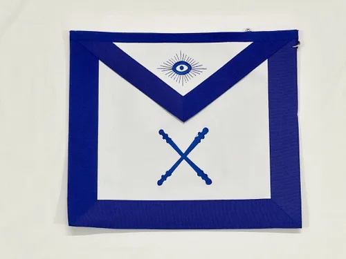 Vista 3 de MASONIC REGALIYA - Juego completo de collar de cadena, delantal, guantes y joyas, lote de 12, Azul