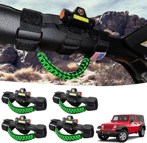 Vista 7 de GAIZON Paquete de 2 asas de agarre para Jeep Wrangler, accesorios Sahara Freedom Rubicon CJ YJ TJ JL JK LJ JLU JKU, Gladiator JT 1955-2023, Negro