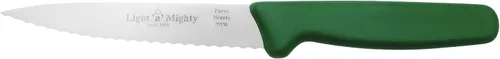 Vista 2 de Light 'n' Mighty Cuchillo utilitario de cocina - Hoja dentada de 5.5 pulgadas - Cuchillo de cocina de acero inoxidable, verde - Parve.