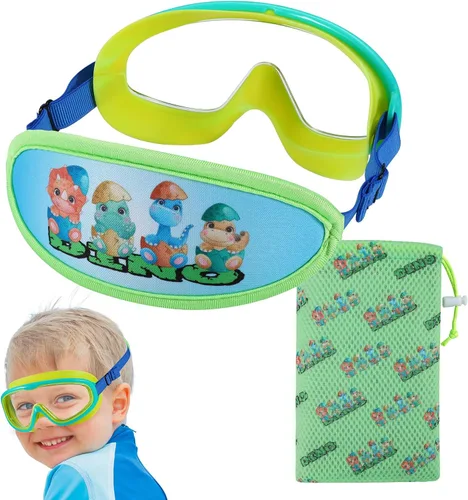 Vista 10 de Kids Swim Goggles Age 3-8, Toddler Goggles No Hair Pull,Child Swimming Mask Fabric Strap