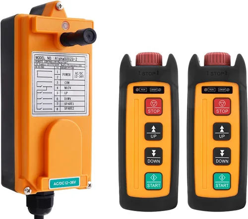 Vista 8 de Grúa aérea inalámbrica Control remoto Mini 2 canales 12V 24V 36V Polipasto de cadena eléctrico industrial Winch Lift Radio Crane Control remoto