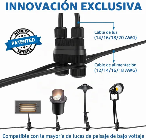 Vista 5 de SUNVIE Luces de paso de bajo voltaje, luces LED de escalera para exteriores de 5 W con placa frontal de rejilla horizontal para escalones