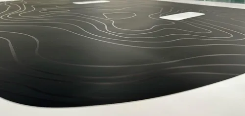 Vista 4 de Mapa topográfico Calcomanías para capó Diseños gráficos compatibles con Jeep Wrangler JL y Jeep Gladiator JT (Mapa topográfico)