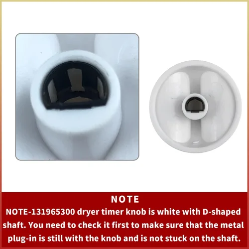 Vista 5 de 131965300 - Perilla giratoria para secadora – Paquete de 2 piezas compatibles con Frigidaire Electrolux secadores Selector Perilla Sustituye a