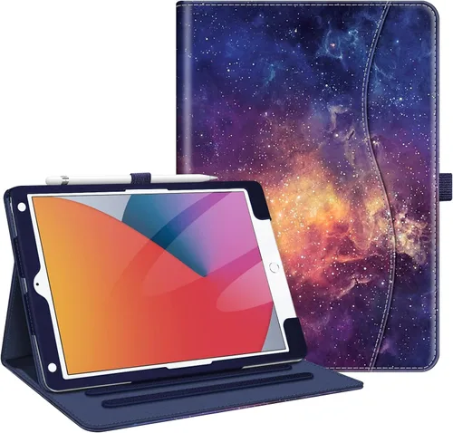 Vista 11 de Fintie - Funda para iPad de 9ª / 8ª / 7ª generación (2021/2020/2019) de 10.2 pulgadas - [Protección de esquinas] Funda con soporte de visualización