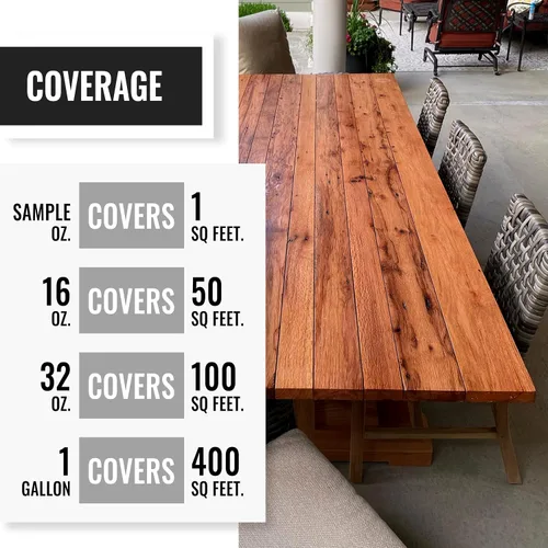 Vista 6 de Real Milk Paint, Acabado de madera para muebles de exterior, aceite de defensa de 32 onzas, sellador, protector con aceite Tung para acabado
