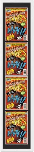 Vista 135 de Marco de cómic negro con alfombrilla negra para cómics de la Edad Dorada