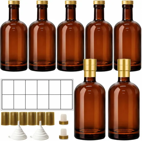 Vista 17 de TBWIND Paquete de 12 botellas de vidrio ámbar de 12 onzas / 12.7 fl oz con 12oz/ 12.7 fl oz