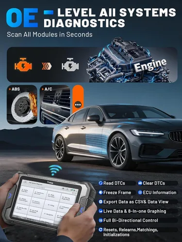 Vista 6 de VDIAGTOOL Herramienta de escaneo bidireccional VD80 BT Lite, 2026 8 pulgadas, herramienta de diagnóstico de escáner OBD2 de sistema completo