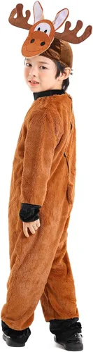 Vista 4 de Seasons Disfraz de Navidad de reno, disfraz unisex de animal de ciervo