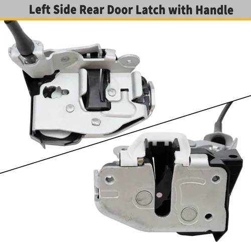 Vista 4 de Pestillo de puerta trasera con manija – Lado izquierdo del conductor – Compatible con Ford E150 E250 E350 E450 1992-2019, kit de pestillo de puerta