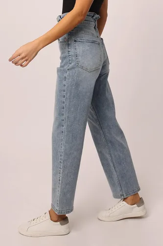 Vista 2 de DEAR JOHN Vaqueros de mujer de talle alto y corte recto de los años 90