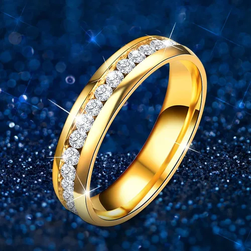 Vista 2 de Anillos de boda de acero de titanio de 0.39 pulgadas (0.236in), anillos de boda para mujer, anillos esmerilados, anillos geométricos, tamaño 6 a 13