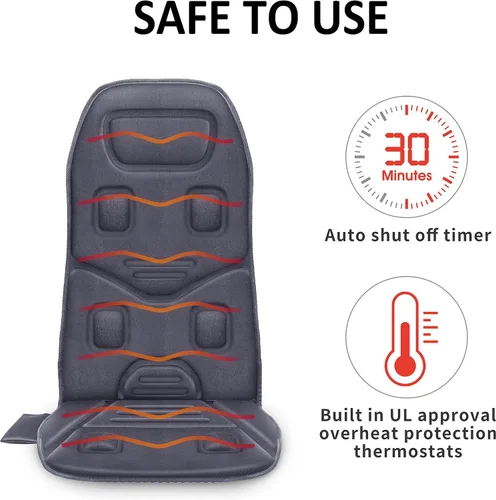 Vista 9 de COMFIER Masajeador de cuello inalámbrico y cojín de asiento de masaje