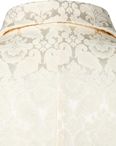 Vista 5 de ZEROYAA Chaleco gótico steampunk de doble botonadura jacquard para hombre, chaleco sin mangas