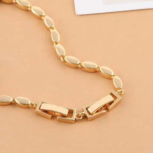 Vista 4 de Extensor de pulsera de collar dorado para mujer, 4 cierres plegables de joyería para fabricación de joyas