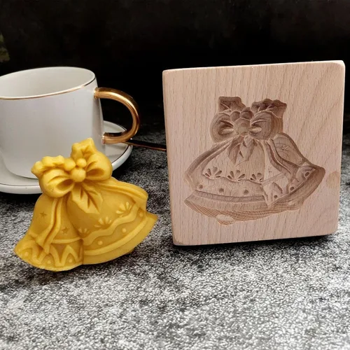 Vista 10 de Molde de Galletas de Madera Tallada con Pájaro - Cortador de Galletas de Jengibre DIY con Prensa de Relieve