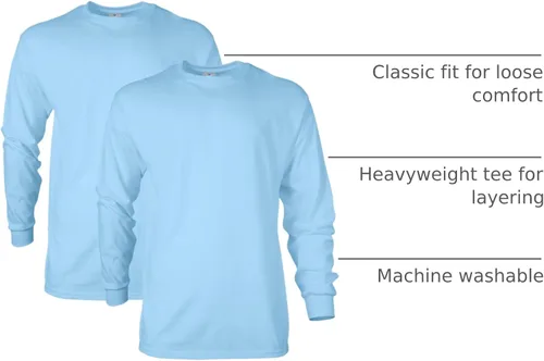 Vista 157 de Gildan - Camiseta de manga larga de algodón ultra estilo G2400 para adultos, paquete múltiple