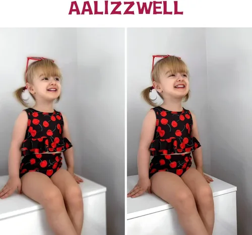 Vista 2 de Aalizzwell Traje de baño de dos piezas para niña pequeña