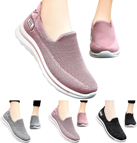 Vista 2 de JWSVBF Zapatos deportivos de cuña oculta para mujer, transpirables, brillantes, con diamantes de imitación, zapatos casuales de negocios, unisex, a
