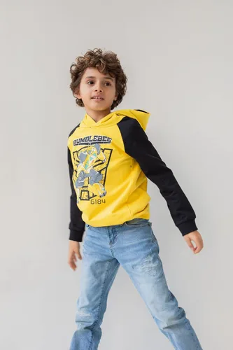 Vista 3 de Transformers Sudadera con capucha de manga larga de vellón para niños Optimus Prime Bumblebee