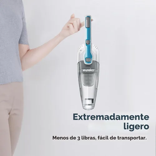 Vista 3 de Eureka Aspiradora de escoba con cable para el pelo de mascotas del hogar, aspiradora de escoba ligera con potente succión para alfombra, baldosa