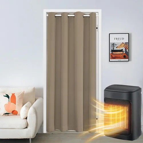 Vista 18 de SK Studio Cortinas opacas para armario, cortinas opacas con aislamiento térmico y ojales, cortinas de puerta para divisor de habitación, pasillo