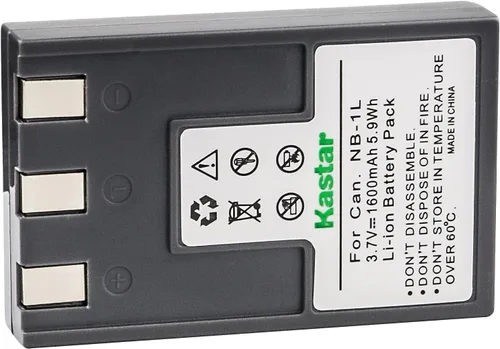 Vista 2 de Kastar Batería NB-1L (paquete de 2) para Canon NB-1L NB-1LH CB-2LSE funciona con Canon IXY Digital 200 200a 300 300a 320 400 430 450 500 S200 S230