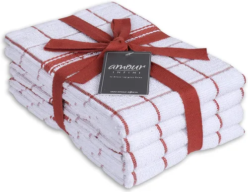 Vista 17 de AMOUR INFINI Juego de 8 paños de cocina ultra suaves, altamente absorbentes, de secado rápido, paños de cocina y limpieza de 12 x 12 pulgadas