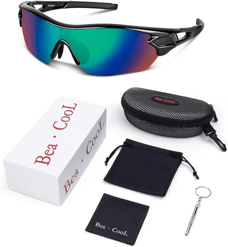 Vista 7 de Lentes de sol polarizados para hombres y mujeres jóvenes de béisbol ciclismo correr conducir pesca golf motocicletas lentes TAC UV400