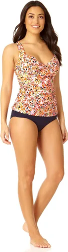 Vista 3 de Anne Cole Top tankini bandeau con nudo frontal con giro en vivo