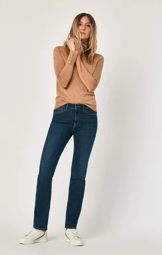 Vista 6 de Mavi Kendra - Jeans rectos de tiro alto para mujer, jeans elásticos, cómodos para mujer, lavables a máquina