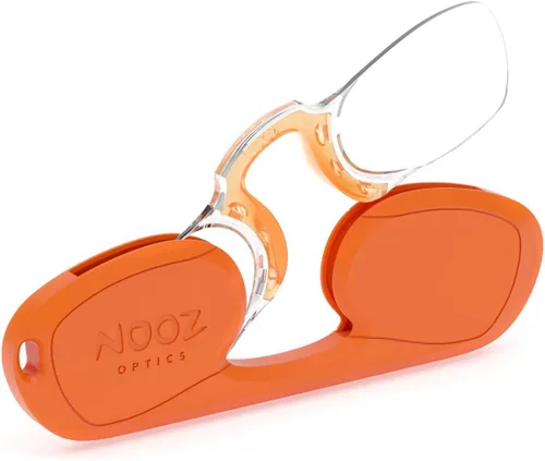 Vista 7 de NOOZ Armless Reading Glasses - Rectangular - Keychain Case - Featherlight - Unisex Negro