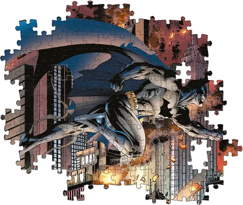 Vista 4 de Clementoni 39678 Batman 1000 piezas, hecho en Italia, rompecabezas para adultos, multicolor, mediano