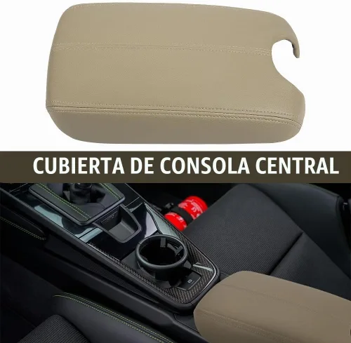 Vista 2 de Funda de reposabrazos para automóvil de repuesto para Honda Accord 2008-2012, protector de consola central de cuero PU, almohadilla impermeable