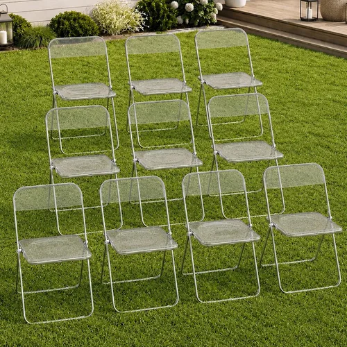Vista 31 de JPBSTO Paquete de 2 sillas plegables de plástico negro, par ejecutivo apilable para oficina, sala de conferencias, área VIP (capacidad de 300 libras)