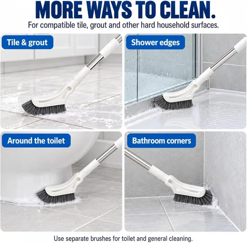 Vista 3 de 2PCS Upgrade Extendable Crevice Cleaning Brush,Scrub Brush with Long Handle