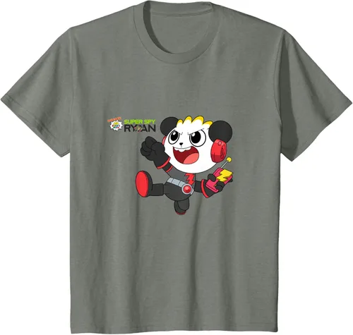 Vista 79 de Ryan's World Super Spy Combo Panda Camiseta, gris, S Asfalto