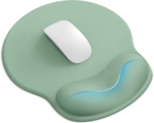 Vista 10 de Alfombrilla de mouse con reposamuñecas, ergonómicas para escritorio, alfombrilla de mouse antideslizante para oficina con soporte de muñeca de gel