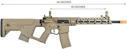 Vista 2 de Lancer Tactical Enforcer Blackbird AEG Rifle con Alpha Stock Low FPS TAN 350 FPS