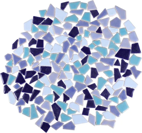 Vista 10 de VOSAREA Mosaico de cerámica DIY Mosaico Azulejo de mosaico de flores Cesta de vidrio Mosaico de vidrio Azulejos de mosaico esmaltado Artesanías