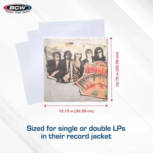 Vista 3 de BCW Fundas protectoras de vinilo para discos de vinilo Paquete de 100 unidades para LPs de 12 pulgadas Fundas protectoras de vinilo de calidad